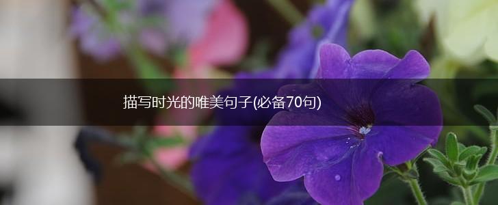 描写时光的唯美句子(必备70句),第1张