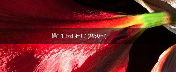 描写白云的句子(共50句),第1张