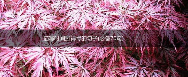 描写时间过得慢的句子(必备70句),第1张