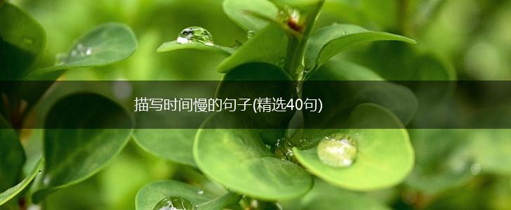 描写时间慢的句子(精选40句),第1张