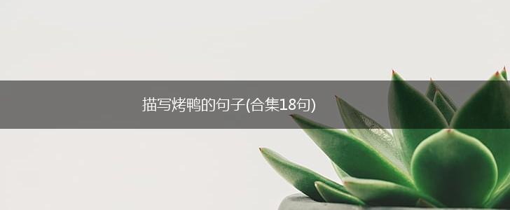 描写烤鸭的句子(合集18句),第1张