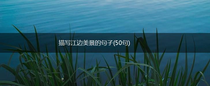 描写江边美景的句子(50句),第1张