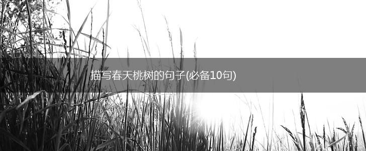 描写春天桃树的句子(必备10句),第1张