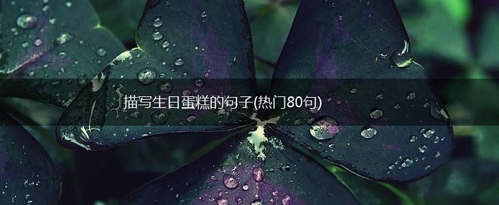 描写生日蛋糕的句子(热门80句),第1张