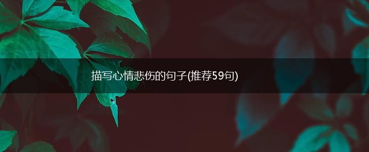 描写心情悲伤的句子(推荐59句),第1张