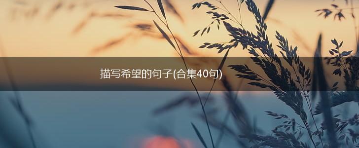 描写希望的句子(合集40句),第1张