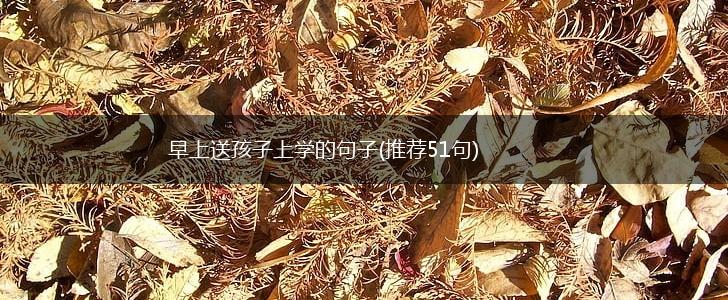 早上送孩子上学的句子(推荐51句),第1张