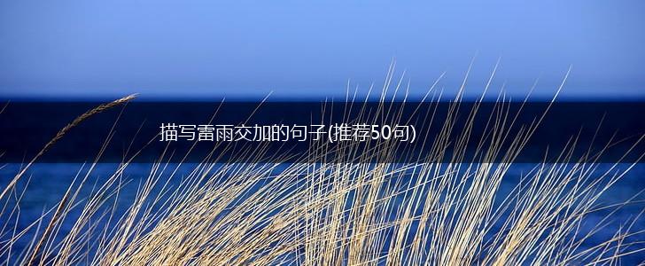 描写雷雨交加的句子(推荐50句),第1张
