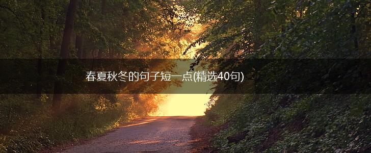 春夏秋冬的句子短一点(精选40句),第1张