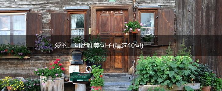 爱的一句话唯美句子(精选40句),第1张
