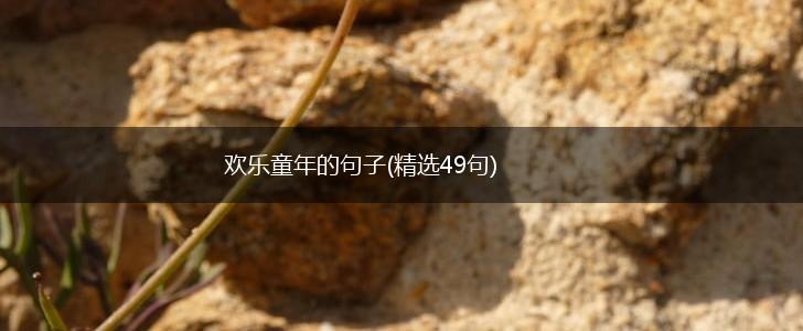 欢乐童年的句子(精选49句),第1张