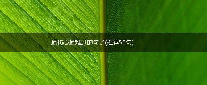 最伤心最难过的句子(推荐50句),第1张