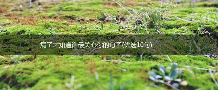 病了才知道谁最关心你的句子(优选10句),第1张
