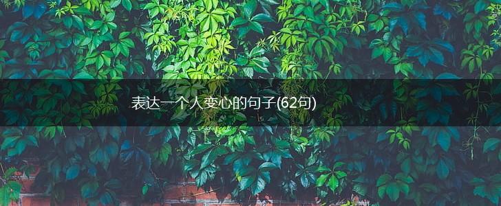 表达一个人变心的句子(62句),第1张