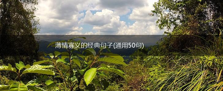 薄情寡义的经典句子(通用50句),第1张
