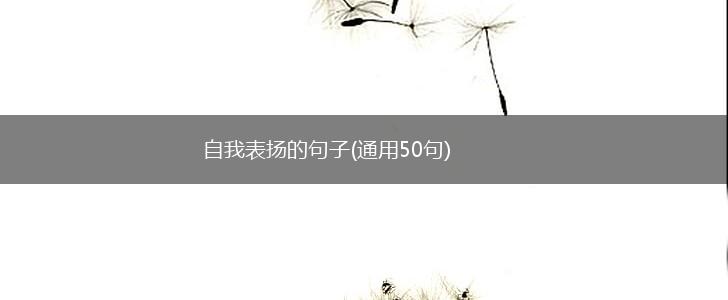 自我表扬的句子(通用50句),第1张